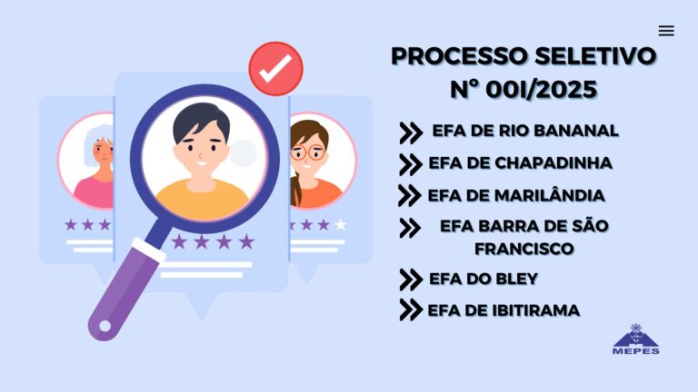 Leia mais sobre o artigo PROCESSO SELETIVO 001/2025